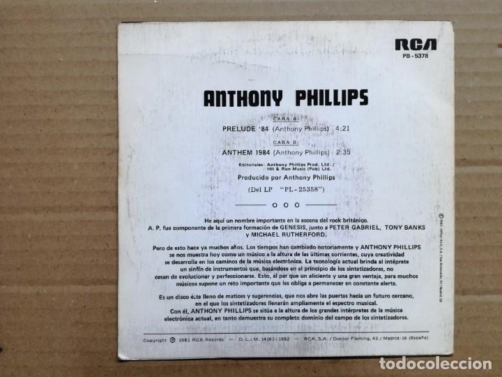 Discos de vinilo: ANTHONY PHILLIPS -EX-GENESIS.PRELUDE 84-ANTHEM 1984 - Foto 2