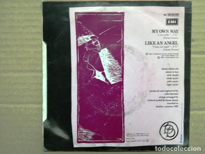 Discos de vinilo: DURAN DURAN - A MI ESTILO + COMO UN ANGEL - Foto 2
