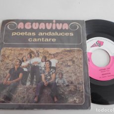 Discos de vinil: AGUAVIVA-SINGLE POETAS ANDALUCES-FRANCES. Lote 140570862