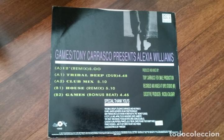 Discos de vinilo: Tony carrasco presents Alexia williams-games.maxi - Foto 2