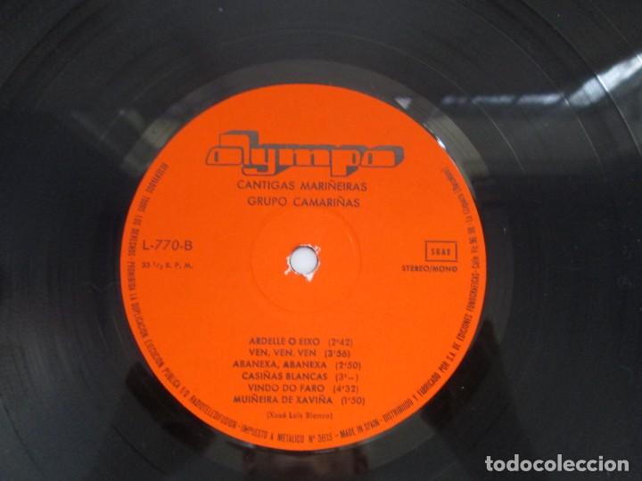 Discos de vinilo: CANTIGAS MARIÑEIRAS. GRUPO CAMARIÑAS. LP VINILO. OLYMPO. 1980. VER FOTOGRAFIAS ADJUNTAS - Foto 5 - 295438013
