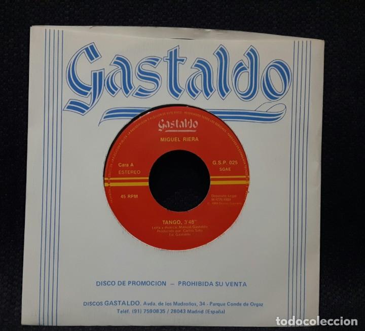 Discos de vinilo: MIGUEL RIERA - TANGO - SINGLE - PROMOCIONAL - 1989 - Foto 1
