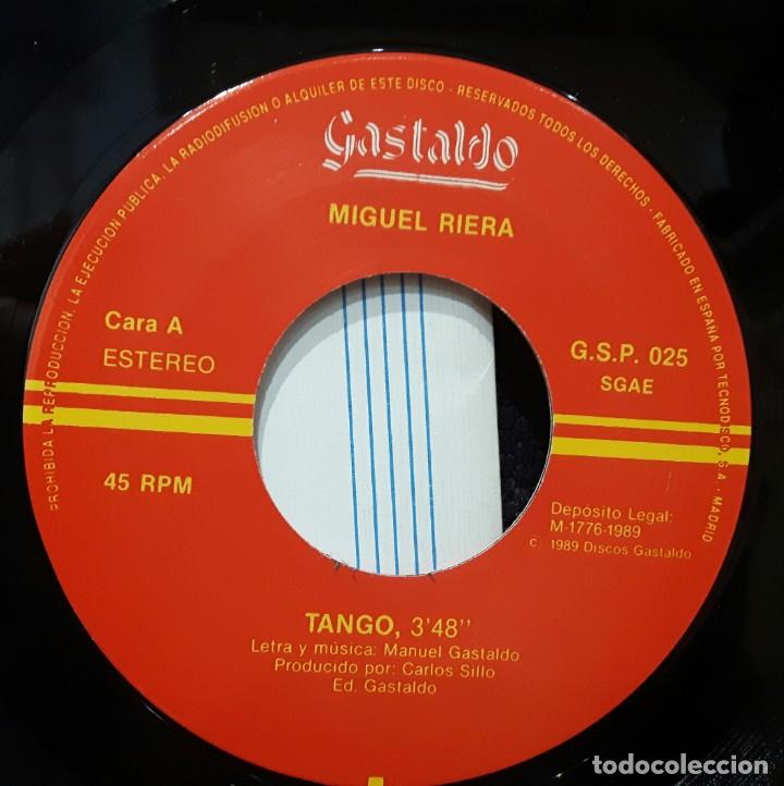 Discos de vinilo: MIGUEL RIERA - TANGO - SINGLE - PROMOCIONAL - 1989 - Foto 4