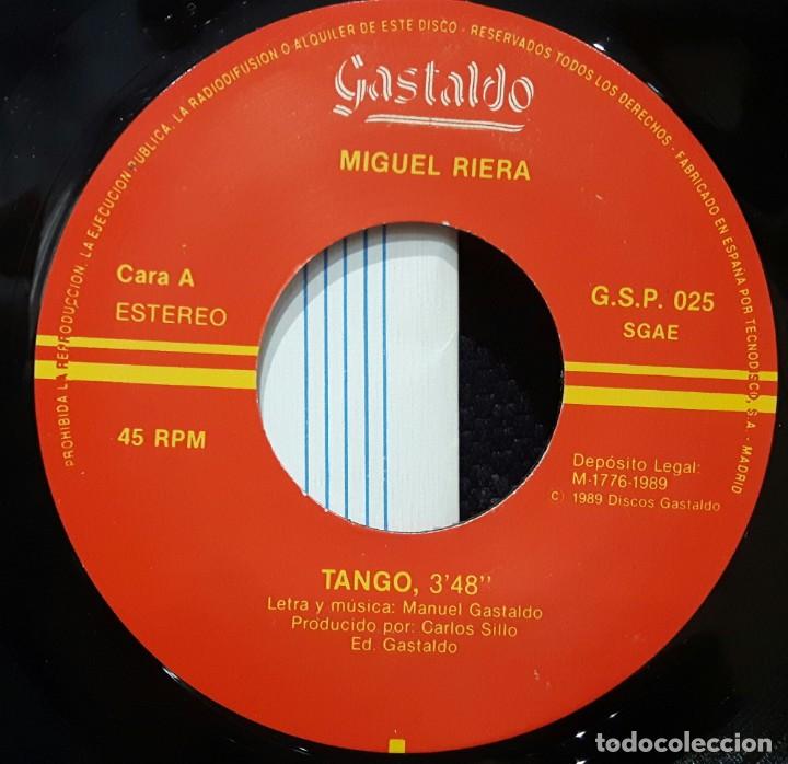 Discos de vinilo: MIGUEL RIERA - TANGO - SINGLE - PROMOCIONAL - 1989 - Foto 5