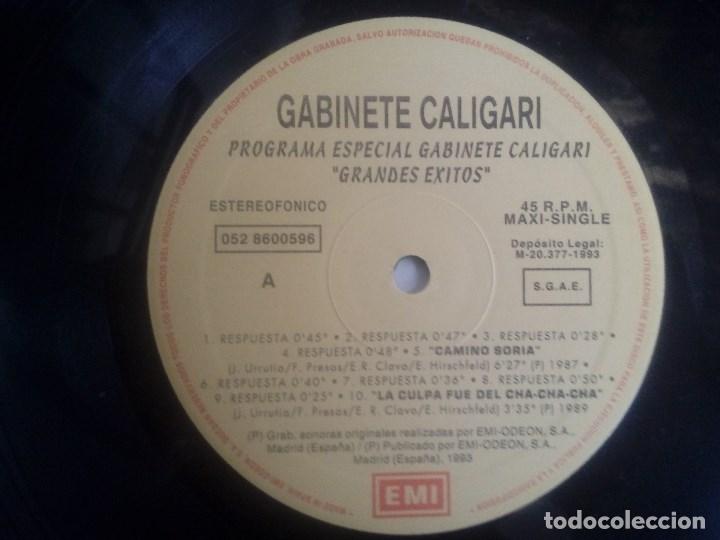 Discos de vinilo: Gabinete Caligari: Programa especial Grandes Éxitos, Maxisingle EMI 052 8600596. Spain, 1993. M/NM - Foto 2 - 140777450