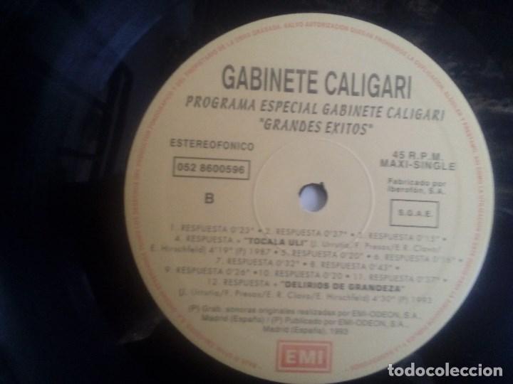 Discos de vinilo: Gabinete Caligari: Programa especial Grandes Éxitos, Maxisingle EMI 052 8600596. Spain, 1993. M/NM - Foto 3 - 140777450
