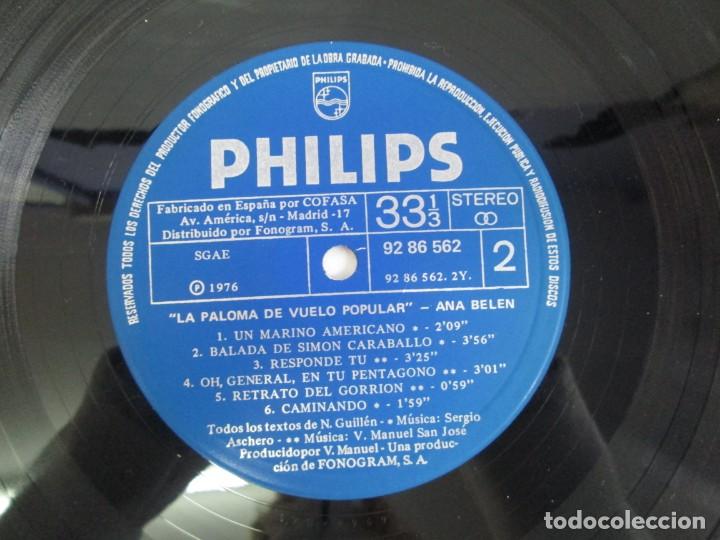 Discos de vinilo: ANA BELEN LA PALOMA DE VUELO POPULAR NICOLAS GUILLEN. LP VINILO. PHILIPS 1976. VER FOTOGRAFIAS - Foto 8 - 140881346