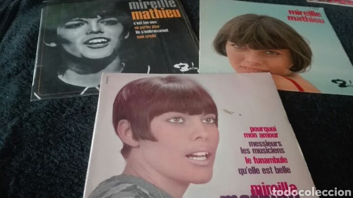 Discos de vinilo: Lote 3 discos vinilo singles MIREILLE MATHIEU - Foto 1