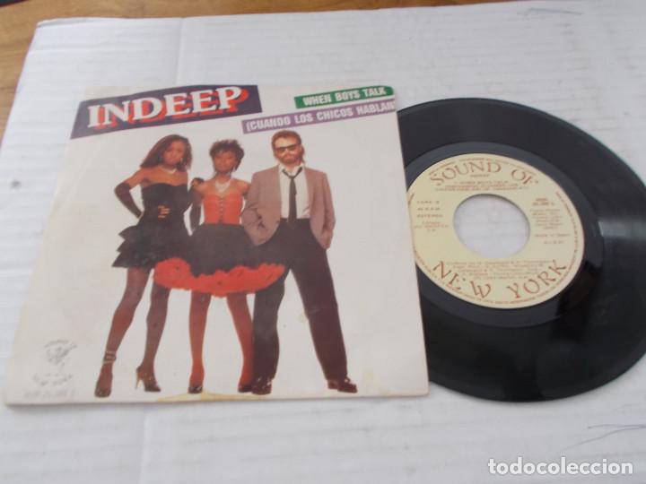 Discos de vinilo: INDEEP. WHEN BOYS TALK. - Foto 1