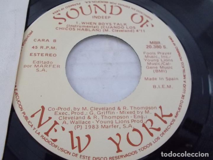 Discos de vinilo: INDEEP. WHEN BOYS TALK. - Foto 2