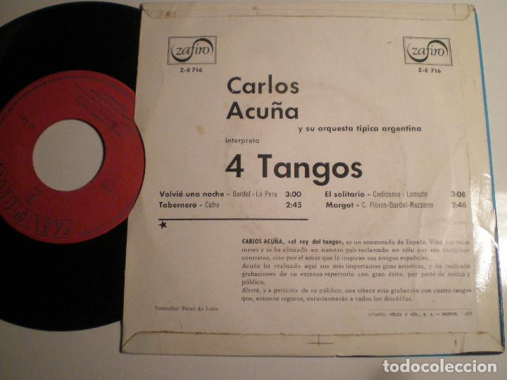 Discos de vinilo: CARLOS ACU&Ntilde;A - EP ZAFIRO 1966 - Foto 2