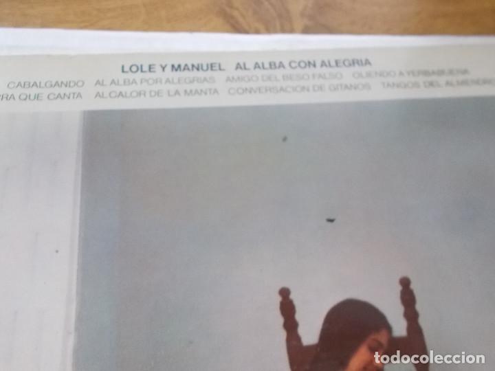 Discos de vinilo: LOLE Y MANUEL. AL ALBA CON ALEGRIA. - Foto 2