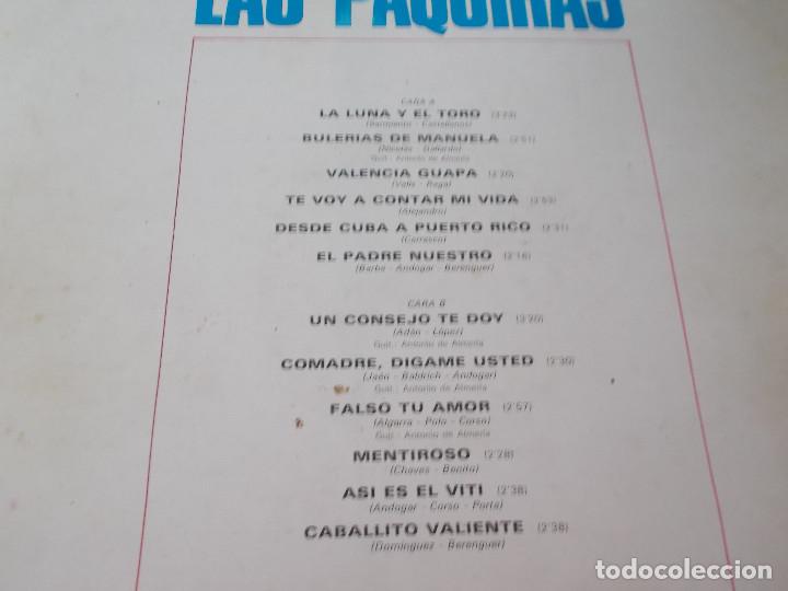 Discos de vinilo: GRANDES EXITOS DE LAS PAQUIRAS. - Foto 2