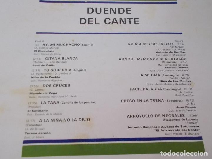 Discos de vinilo: DUENDE DEL CANTE. - Foto 2