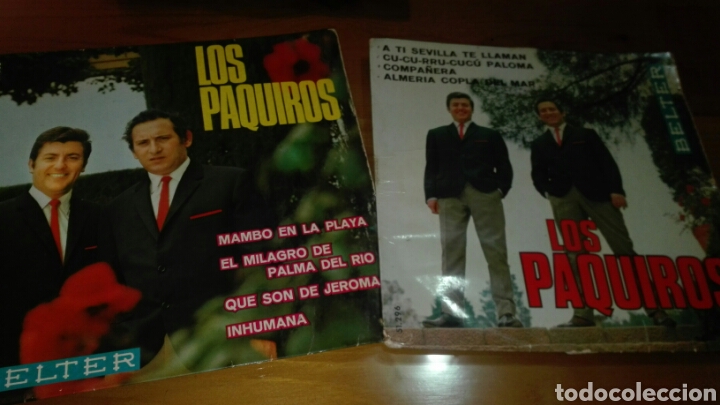 Discos de vinilo: Lote dos singles LOS PAQUIROS - Foto 1