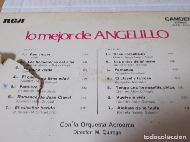 Discos de vinilo: LO MEJOR DE ANGELILLO - Foto 2