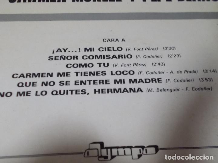 Discos de vinilo: GRANDES EXITOS DE CARMEN MORELL Y PEPE BLANCO. - Foto 2
