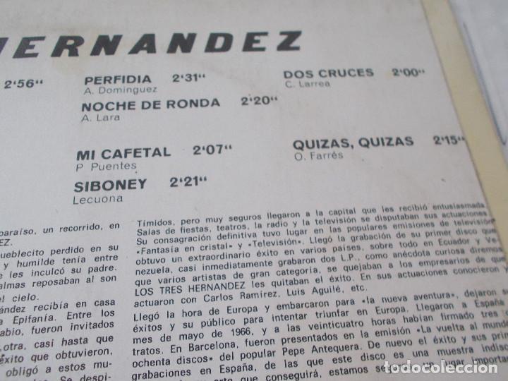 Discos de vinilo: LOS TRES HERNANDEZ, CANCIONES DE SIEMPRE. - Foto 3
