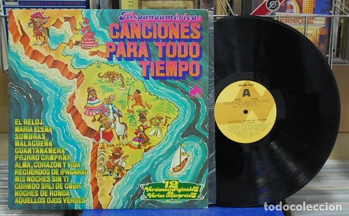 Disques de vinyle: Hispanoam&eacute;rica, canciones para todo tiempo. Dial discos 1978, ref. ND-50.1365. LP