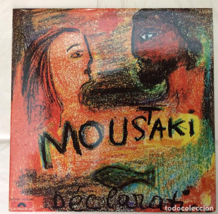 Discos de vinilo: Disco vinilo LP GEORGES MOUSTAKI DECLARATION - Foto 1