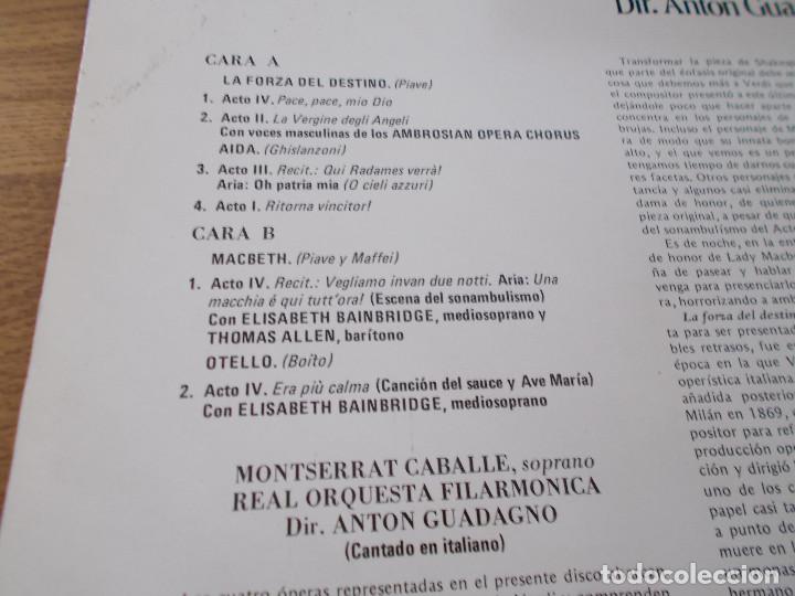 Discos de vinilo: GRANDES INTERPRETES. MONSERRAT CABALL&Eacute;. ARIAS DE OPERAS. - Foto 2