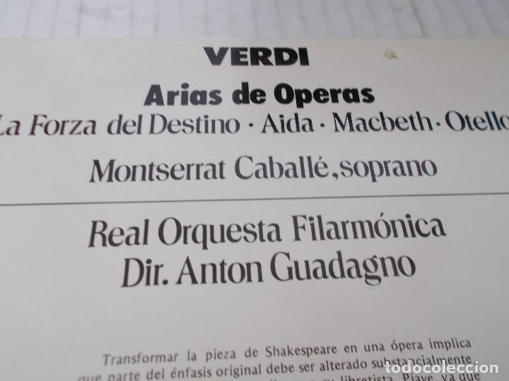 Discos de vinilo: GRANDES INTERPRETES. MONSERRAT CABALL&Eacute;. ARIAS DE OPERAS. - Foto 3