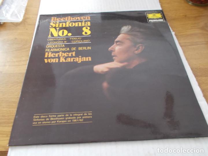 Discos de vinilo: BEETHOVEN SINFONIA N&ordm; 8. KARAJAN - Foto 1