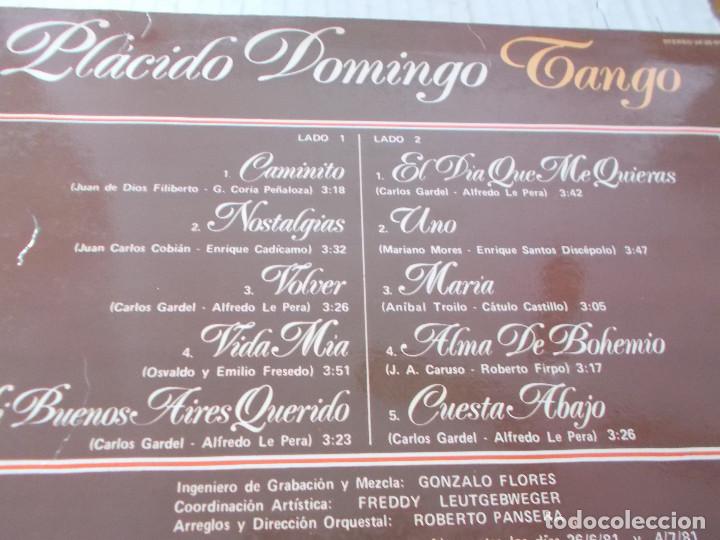 Discos de vinilo: PLACIDO DOMINGO. TANGO - Foto 2