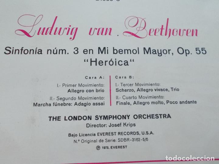 Discos de vinilo: BEETHOVEN,  TERCERA SINFONIA HEROICA, - Foto 2