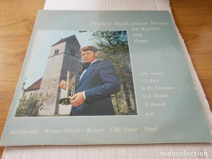 Discos de vinilo: FESTLICHE MUSIK GROSSER MEISTER FUR KORNETT UND ORGEL