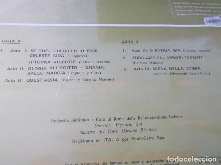 Discos de vinilo: AIDA, VERDI. FRAGMENTOS - Foto 2