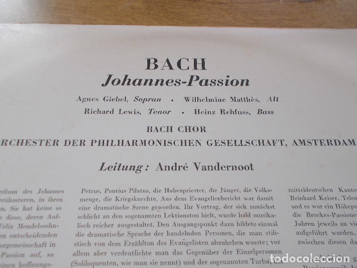 Discos de vinilo: BACH. JOHNNES PASSION. - Foto 3