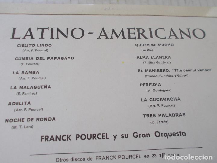 Discos de vinilo: FRANCK POURCEL, LATINO AMERICANO - Foto 2