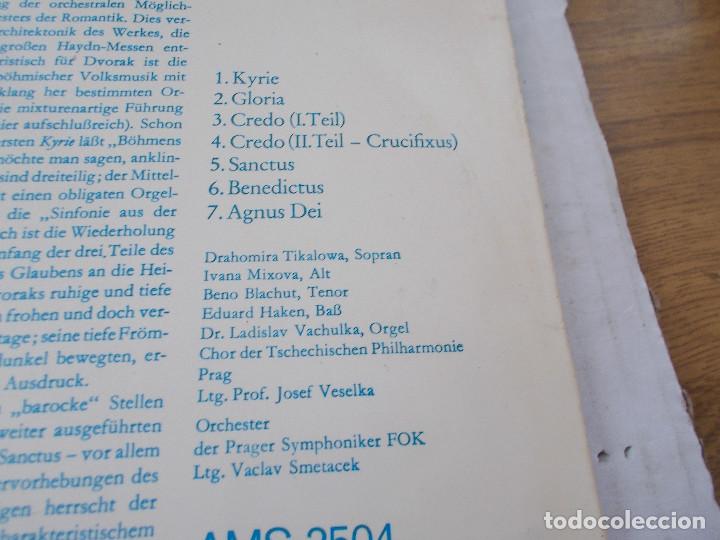 Discos de vinilo: DVORAK MESSE D-DUR OP. 86 - Foto 2