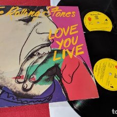 Disques de vinyle: THE ROLLING STONES LOVE YOU LIVE 2LP 1987 CBS PROMO GATEFOLD ESPAÑA SPAIN ANDY WARHOL. Lote 142110602