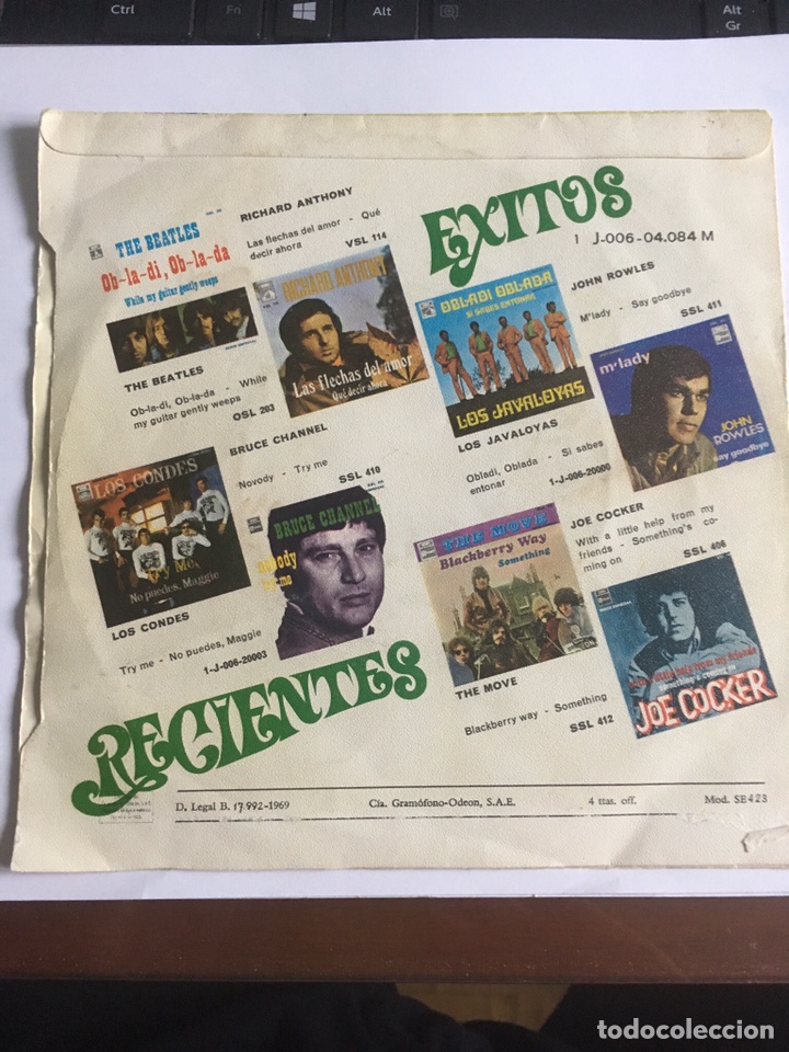 Discos de vinilo: GET BACK THE BEATLES EM&Iacute; ODEON A&Ntilde;O 1069 - Foto 2