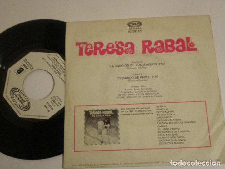 Discos de vinilo: TERESA RABAL - SINGLE PROMO 1982 - Foto 2