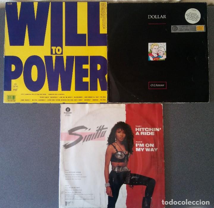 Discos de vinilo: Lote Maxi Single Will To Power Sinitta Dollar - Foto 1