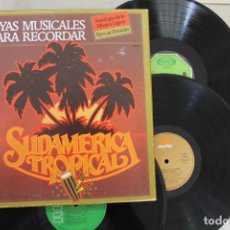 Discos de vinilo: JOYAS MUSICALES PARA RECORDAR SUDAMERICA TROPICAL CAJA BOX CON 3LPS VINYLS MADE IN SPAIN 1981
