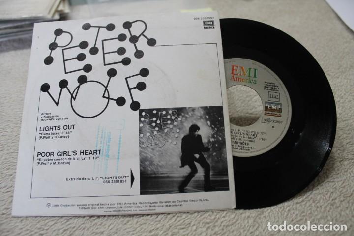 Discos de vinilo: SINGLE PETER WOLF LIGHTS OUTS PROMO 1984 - Foto 2