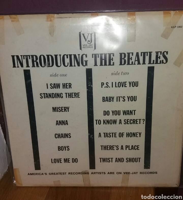 Discos de vinilo: LP Disco Vinilo The Beatles Introducing VEE-JAY RECORDS - Foto 2