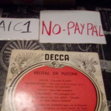 Discos de vinilo: RECITAL DE PUCCINI