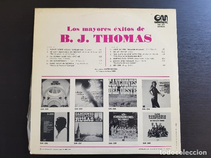 Discos de vinilo: B.J. THOMAS - LOS MAYORES &Eacute;XITOS DE - LP VINILO - GRAMUSIC - 1974 - Foto 2