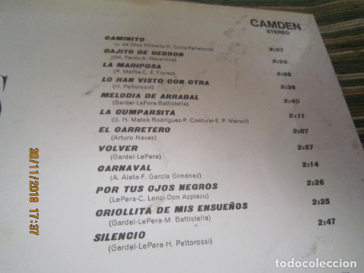 Discos de vinilo: CARLOS GARDEL - CARLOS GARDEL LP - EDICION ESPAÑOLA - RCA RECORDS 1969 - STEREO - MUY NUEVO (5) - Foto 3 - 142711902