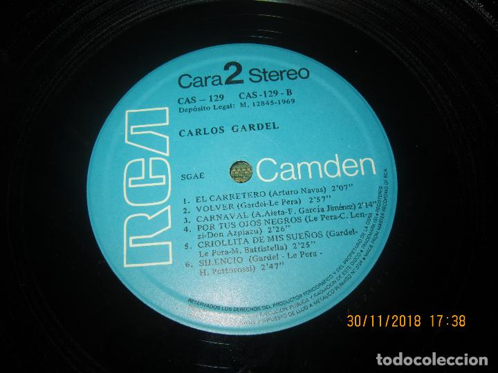 Discos de vinilo: CARLOS GARDEL - CARLOS GARDEL LP - EDICION ESPAÑOLA - RCA RECORDS 1969 - STEREO - MUY NUEVO (5) - Foto 6 - 142711902