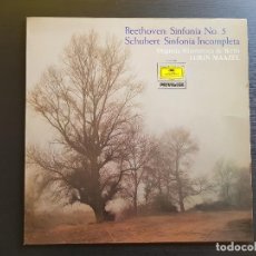Discos de vinilo: BEETHOVEN - SINFONÍA Nº 5 - SCHUBERT - SINFONÍA INCOMPLETA - LP VINILO - DEUTSCHEGRAMMOPHON - 1984. Lote 142768554