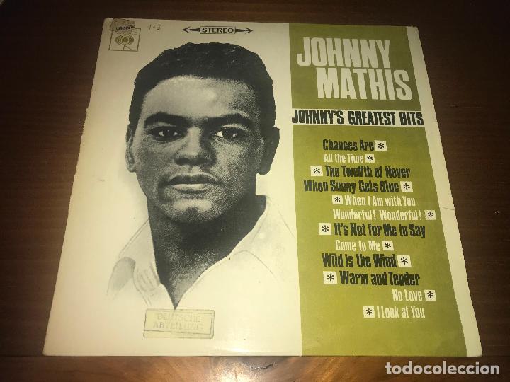 Discos de vinilo: ohnny Mathis &lrm;&ndash; Johnny's Greatest Hits Sello: CBS &lrm;&ndash; SBPG 62569 a&ntilde;o 1965