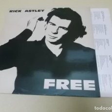 Discos de vinilo: RICK ASTLEY (LP) FREE AÑO 1991 – ENCARTE CON LETRAS