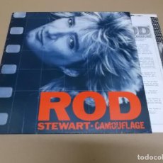 Discos de vinilo: ROD STEWART (LP) CAMOUFLAGE AÑO 1984 – EDICION PROMOCIONAL + HOJA PROMOCIONAL – ENCARTE CON CREDITOS