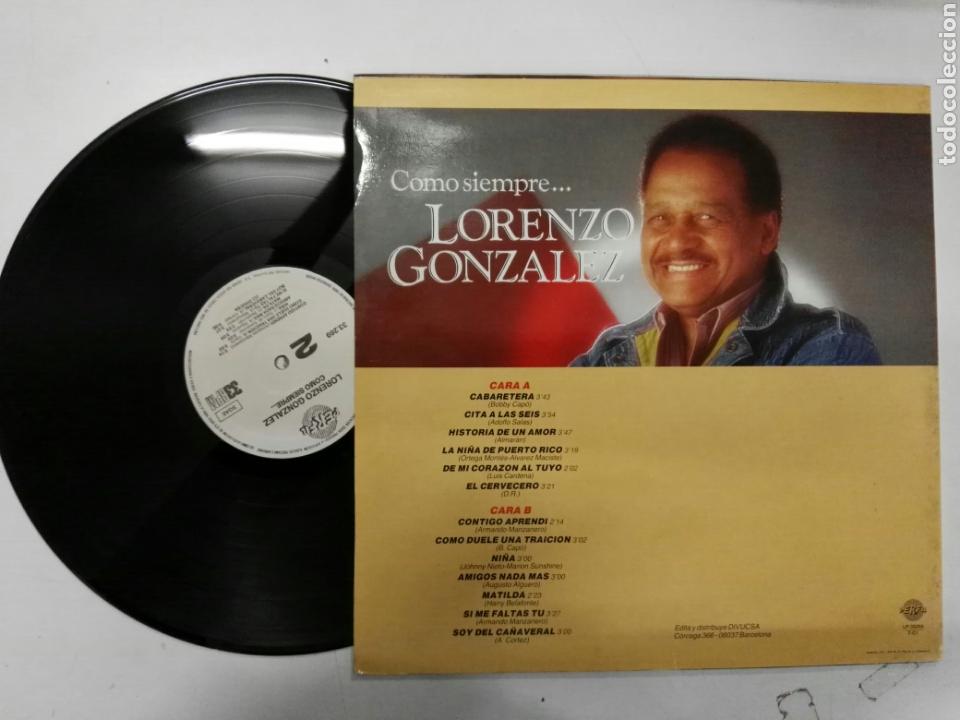 Discos de vinilo: LORENZO GONZALEZ COMO SIEMPRE... 12 &Eacute;XITOS, IMPECABLE - Foto 2